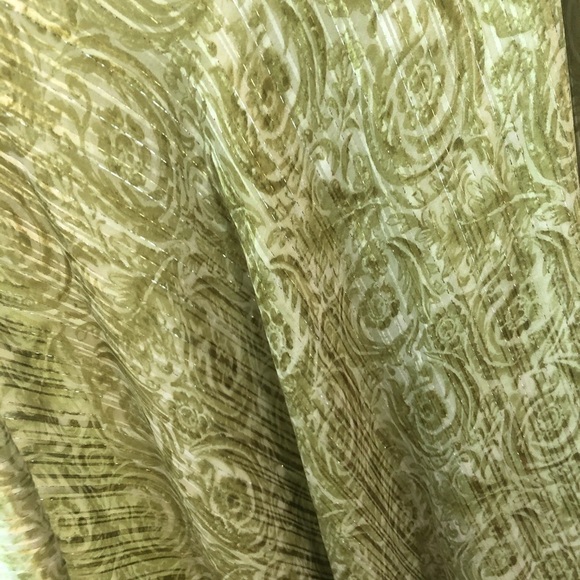 Linda Allard Ellen Tracy Green Silk Shirt - Picture 12 of 16